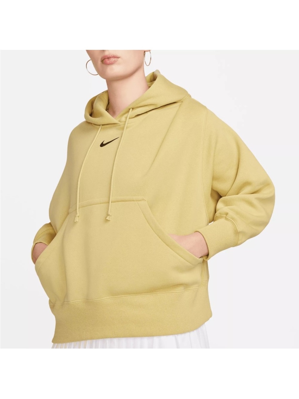 Nike Sportswear Women's Phoenix Fleece Oversized Pullover Hoodie Chartreuse Sm